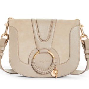 Hana Suede & Leather Shoulder Bag NEW